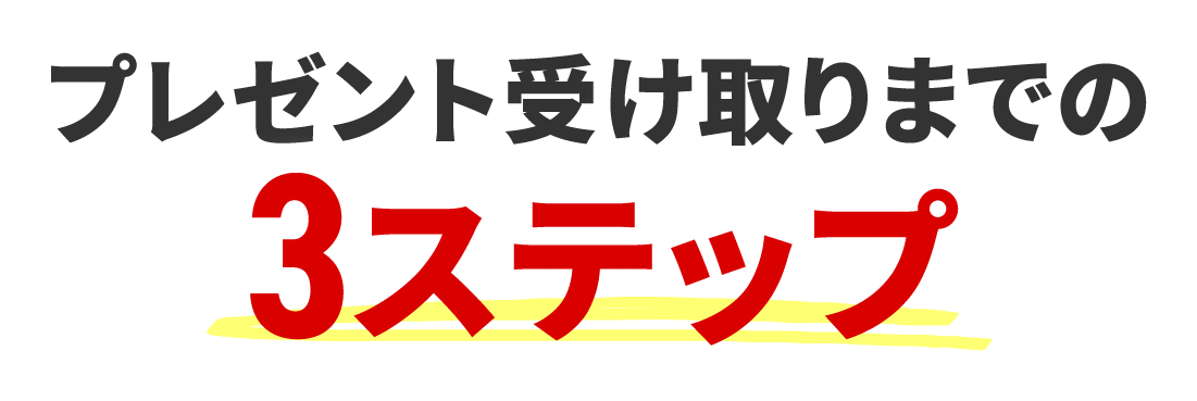 プレゼント受け取りまでの３ステップ